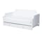 Baxton Studio Mariana Classic and Traditional White Finished Wood Full Size Daybed with Twin Size trundle 222-12539-9654-ZORO - alternate 6